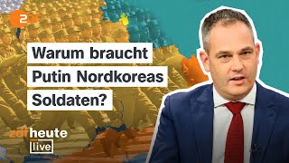 Hilfe aus Nordkorea: Gehen Putin die Soldaten aus? | ZDFheute live mit Militärexperte Gustav Gressel