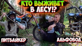 ВЫЖИВАНИЕ В ЛЕСУ НА МОТОЦИКЛАХ |АЛЬФА и ПИТБАЙК|