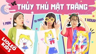 Vẽ THUỶ THỦ MẶT TRĂNG 1 phút vs 10 phút vs 1 tiếng - Sự biến mất bí ẩn của bức tranh 