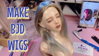 How to make BJD wigs - 2 colors