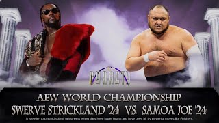 WWE 2K24 - Swerve Strickland vs Samoa Joe - AEW World Championship Match at AEW Dynasty | PS5