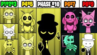 Mix of EVERY Monster VOICE From Incredibox MUSTARD! All Phases 1-10 Comparison