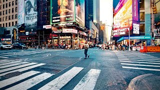 Strolling Down 7th Ave at Dusk: Times Square & Midtown Manhattan, NYC