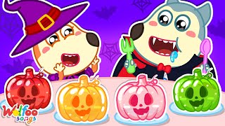 What Does It Taste Like?-Colorful Halloween Desserts| Kids Songs & Nursery Rhymes @WolfooFamilySongs