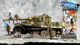 Tiger Tank Diorama Berlin 1945 1/35 scale FULL BUILD