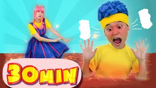 The Floor is Lava with Cha-Cha, Lya-Lya & Boom-Boom | Mega Compilation | D Billions Kids Songs