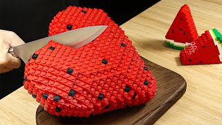 3 Levels of EXPENSIVE Watermelon Hack in LEGO Cooking Recipe!