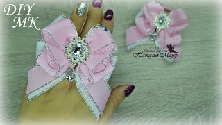 ШИКАРНЫЙ Пышный бант из ленты 2,5см МК КАНЗАШИ DIY HAIR BOWS LAÇO DE fita