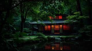 Rain Sounds in a Cozy Japanese House in the Forest | Relaxing Ambience for Study & Sleep Therapy