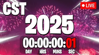 NEW YEAR'S 2025 COUNTDOWN LIVE 🔴 24/7 & Central Standard Time, CST New Year Countdown!