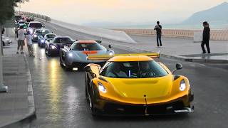 The Hypercars Invasion in Dubai is insane! 2X Jesko, Senna GTR, CCXR, Valkyrie, Utopia