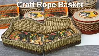 Hemp Rope Craft Idea for Makeup Storage Basket #diy #diybasket #handmade