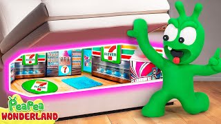 Pea Pea Explores a Secret 7-11 Room - Cartoon for kids - PeaPea Wonderland