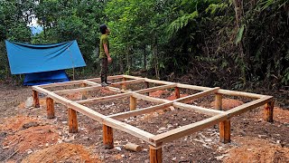 build houses out of wood in  the forest