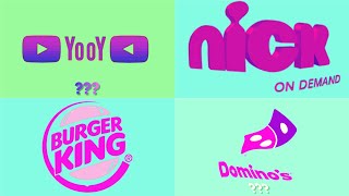 Best logo compilation of YouTube tv intro, Nick on demand logo, burger king, Domino's logo effects.