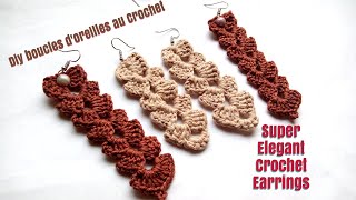 how to make dangling crochet earrings - crochet earrings | Raizzasdiy