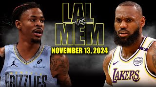 Los Angeles Lakers vs Memphis Grizzlies Full Game Highlights - November 13, 2024 |2024-25 NBA Season